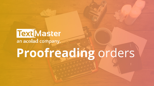 Proofreading orders